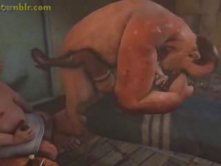 Lulu fucked keras dalam 3d raksasa kotor filem animasi