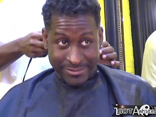 Throwback - vara obține gangbanged în the barber magazin
