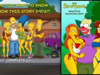Krustie's Vacation Camp with excellent chicks&excl; - The Simptoons