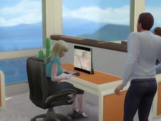 In order not to lose a job blonde offers her pussy - x rated video in the office