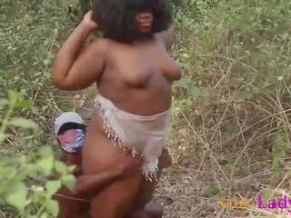 Local Village sweetheart With A ssbbw Ass Gives Blowjob And Fucked By the Watchman in the Bush With His Big Black Cork Hardcore Somewhere in Africa