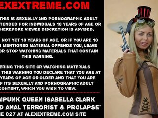 Steampunk koningin isabella clark nemen rood anaal terrorist & verzakking