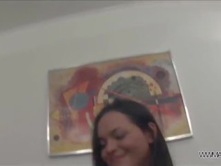 Ass fisting before hardcore fuck for young brunette sweetheart