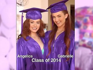 Dziewczyny gone dzikie - niespodzianka graduation impreza na wiek dojrzewania ends z lesbijskie seks