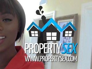 PropertySex - perky black real estate agent interracial dirty clip with buyer